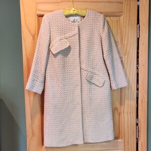 Milly Pink and Gold Blazer Jacket Long Coat